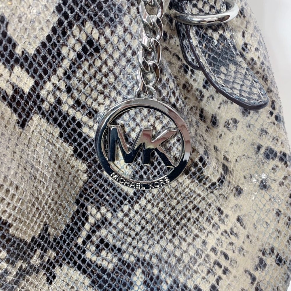 Michael Kors Colette Python Embossed Leather Bag - Picture 11 of 14